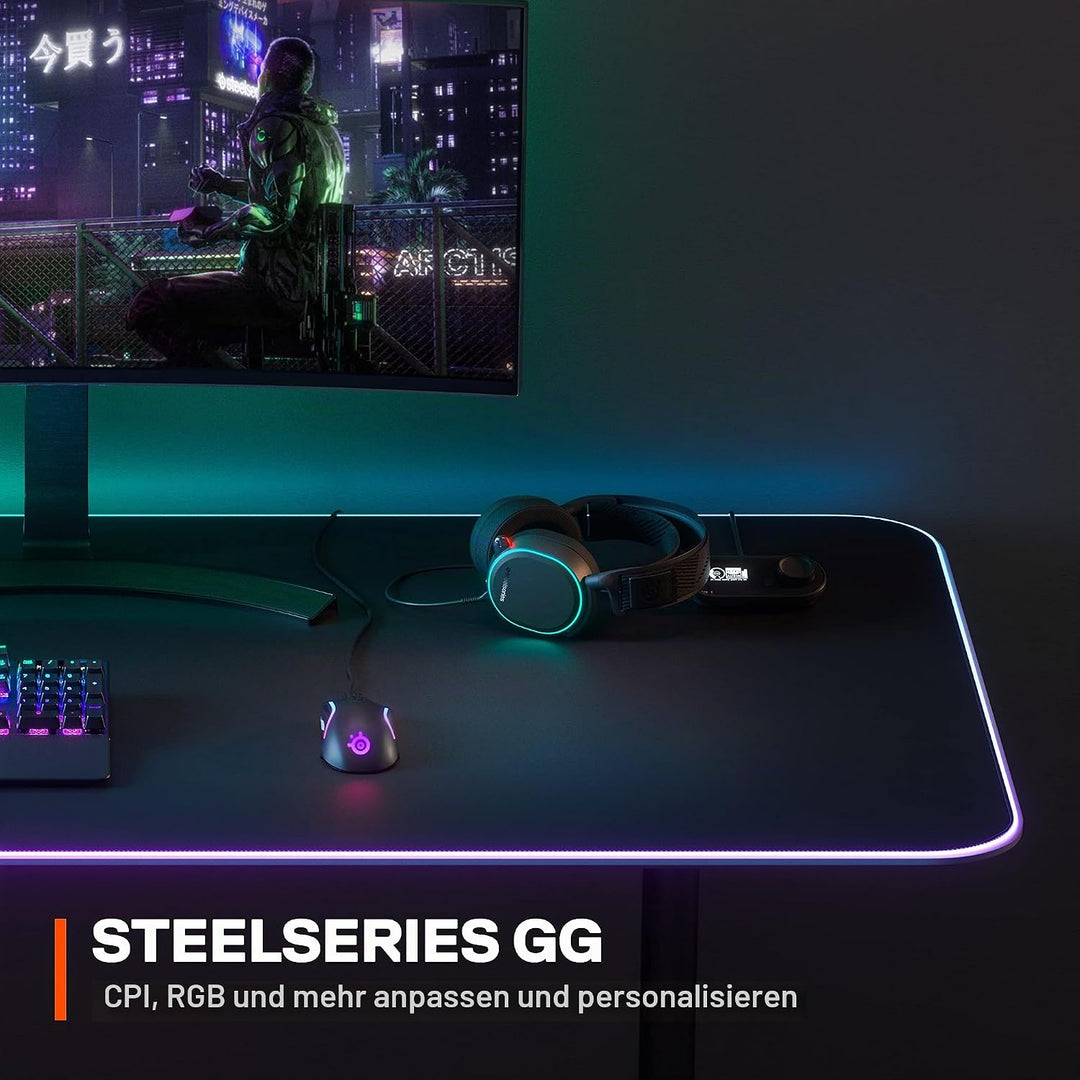 SteelSeries Rival 5 Kabelgebunden Gaming-Maus Optisch Ergonomisch, Beleuchtet Schwarz, Grau 62551 Wi