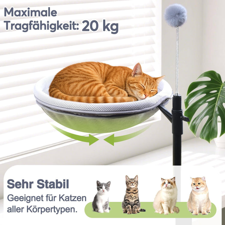 Katzenbett für Schreibtisch, 360° Drehbar＆Höhenverstellbar, 40lbs