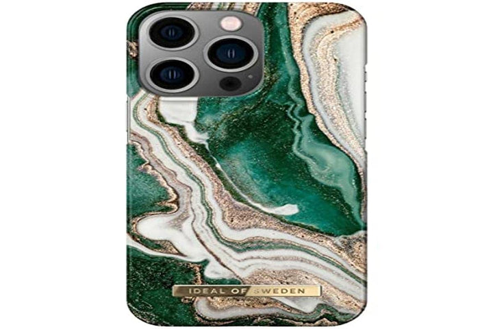 IDEAL OF SWEDEN iPhone 13 PRO Fashion Case Golden Jade Marble