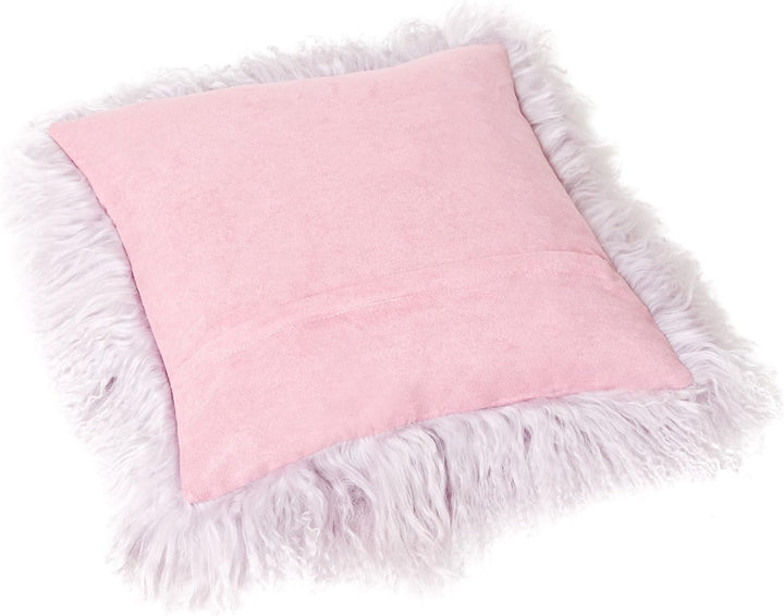 Reissner Lammfelle Tibet Lammfell Kissenbezug langflorig 30x30cm JAY103 Farbe hell lila (Tops) Jay10