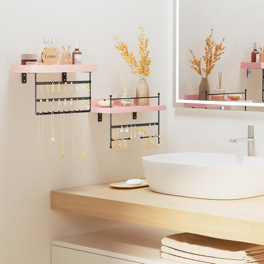 Lolalet 2 Stück hängend Schmuck Organizer Kettenaufhänger Wand Schmuckhalter, Wandmontierte Schmucka