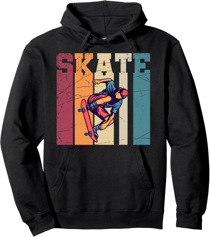 Retro Skateboard Pullover Hoodie