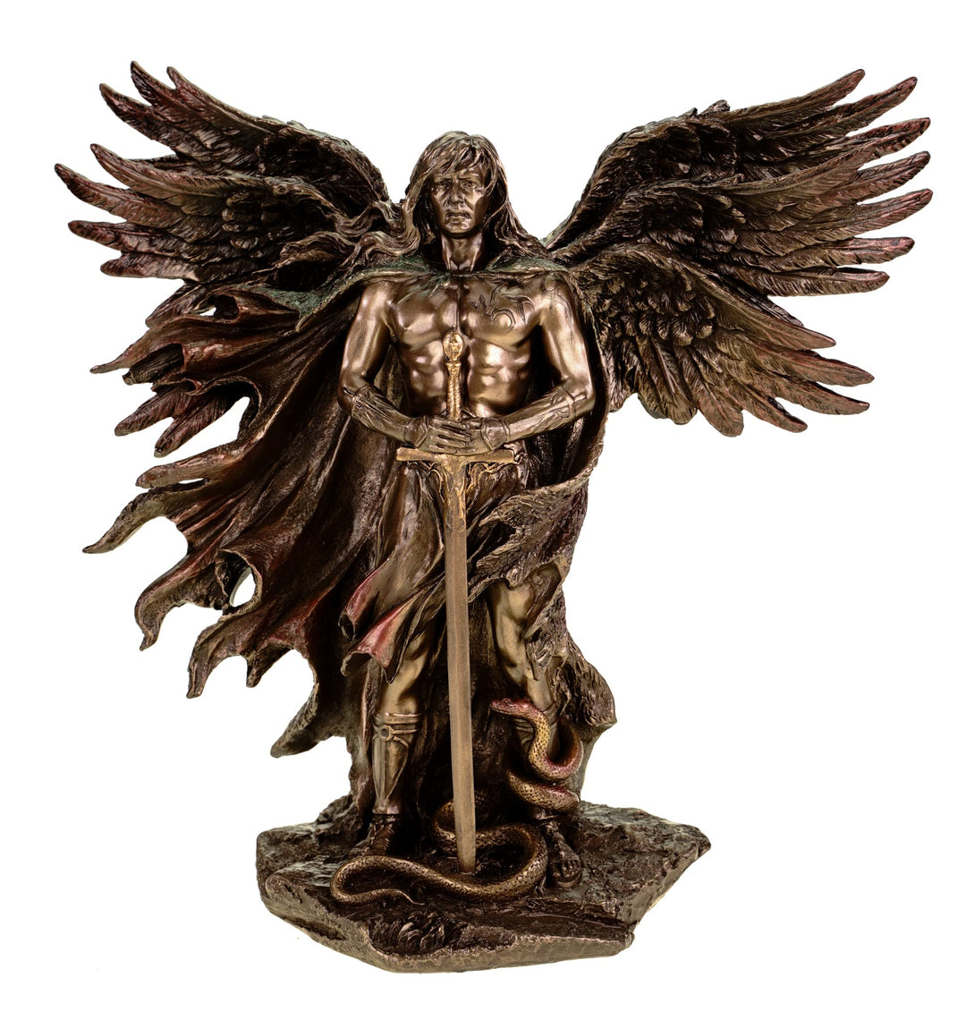 Veronese by Joh. Vogler Erzengel Metatron mit 6 Flügeln bronziert/col. Figur Skulptur 2013