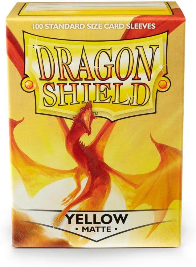 5 Packs Dragon Shield Matte Yellow Standard Size 100 ct Card Sleeves Value Bundle! Gelb, Gelb