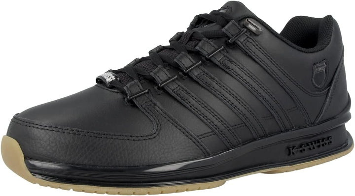 K-Swiss Rinzler Herren Sneaker Sportschuh 01235-139-M Weiss 41.5 EU Black Amber, 41.5 EU Black Amber