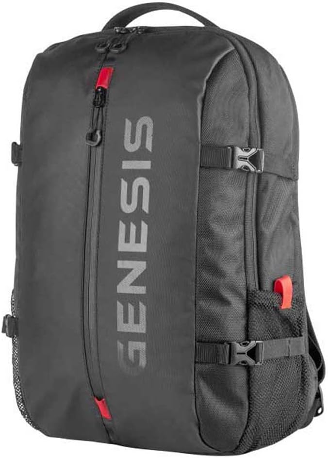 Genesis Pallad 410 Laptop Rucksack 15,6 Zoll, 17 L, 7 Taschen, Schwarz 15.6 pollici, 15.6 pollici