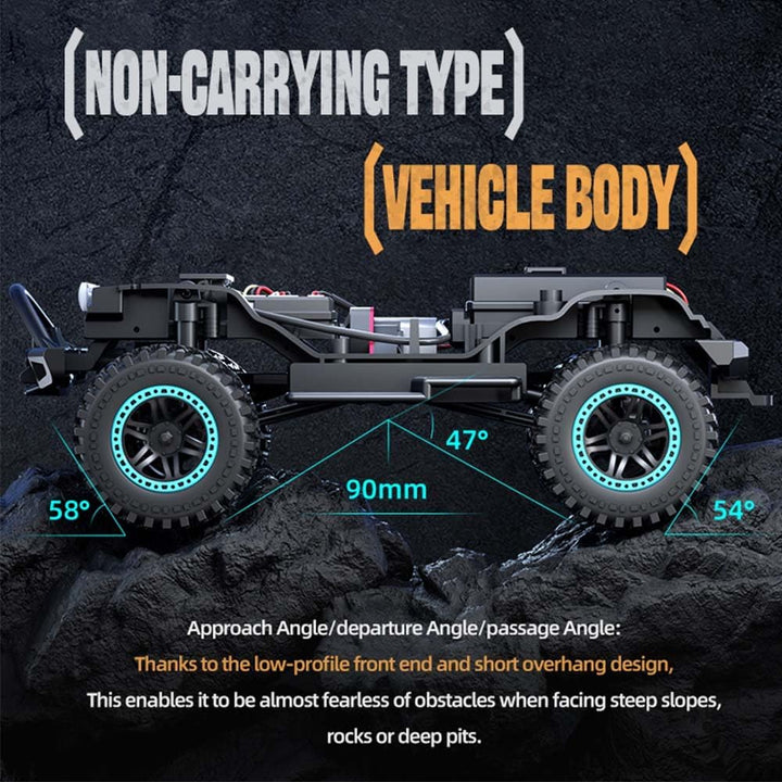 X-Verse SG206PRO Ferngesteuertes Auto, 1:20 RC Autos Kohlebürste Motor, 4WD All Terrain Offroad RC T