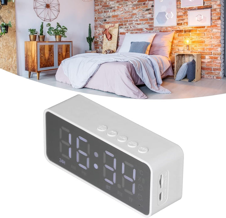 Sorandy G50 Multifunktionaler Digitaler Wecker, Grosser Display-Wireless-Radiowecker, BT-Lautspreche