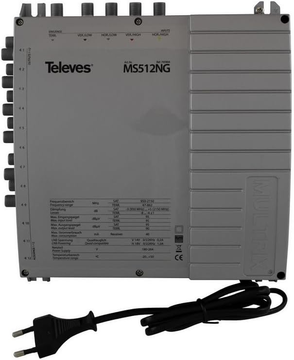 TELEVES 5 in 12 Guss-Multischalter MULTRIX MS512NG