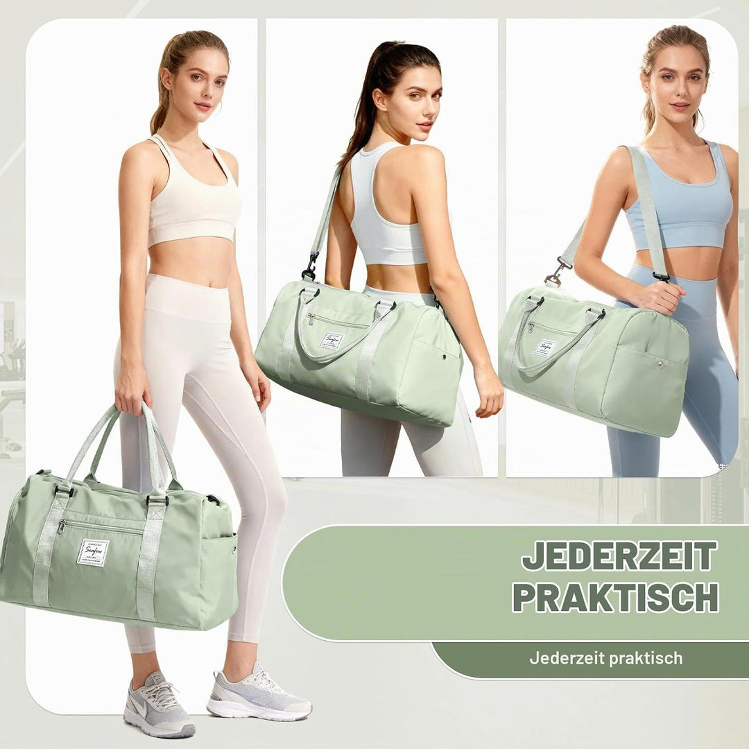 Sport Duffel Bag Damen Herren Sporttasche mit Schuhfach &amp; Nassfach Reisetasche Handgepäck Tasche Spo