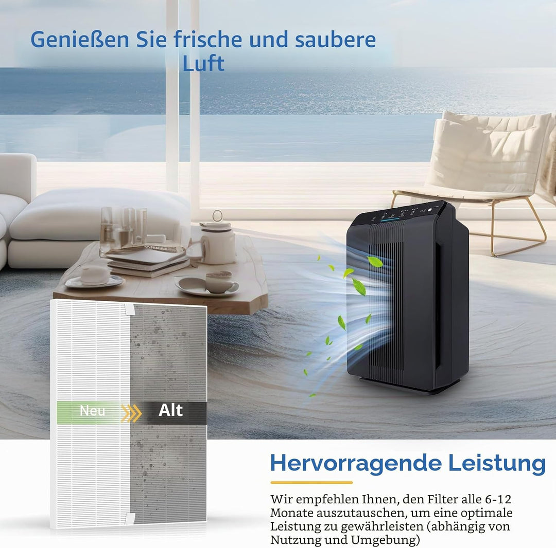 116130 Ersatzfilter H kompatibel mit Winix 5500-2 Luftreiniger und AM80 Luftreiniger, H13 True HEPA