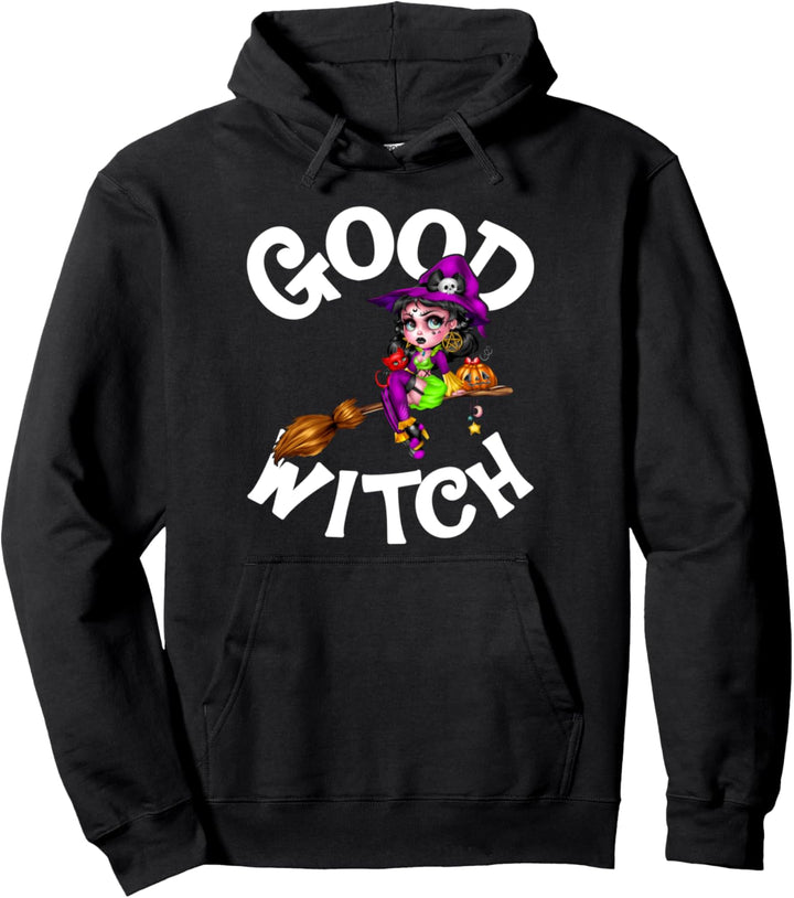 Good Witch Costume mit einer Katze für Hexen Halloween Pullover Hoodie