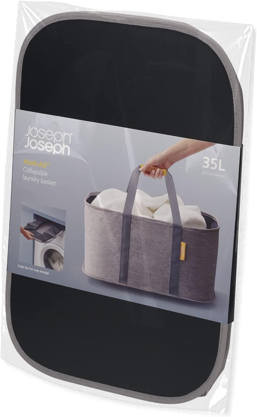 Joseph Joseph Hold-All - zusammenklappbare 35L Wäschekorb Tasche, strapazierfähiges Gewebe, feuchtig