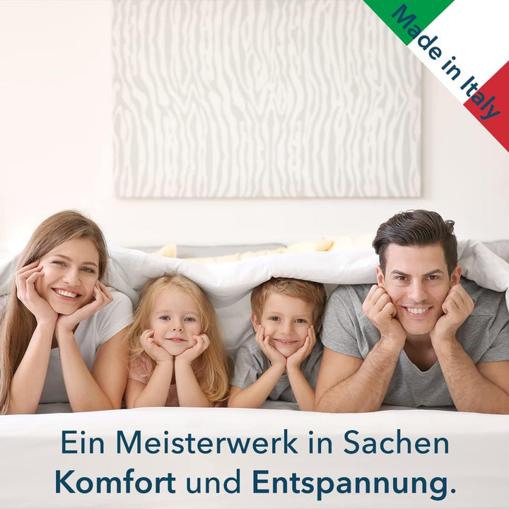 Ortho-Relax Gel Topper 80x190cm, Matratzentopper weich, waschbarer Bezug mit Zonenversteppung, Matra