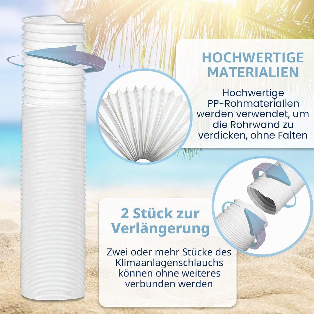 Abluftschlauch 150mm/130 mm, PVC Flexibel Abluftschlauch Klimagerat,Klimaanlage Schlauch HitzebestäN