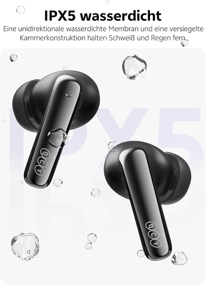 QCY MeloBuds N70 Kabellose In-Ear Kopfhörer | ANC 56dB, LDAC, Hi-Res, 6 Mikrofone, 50h Akku, Kabello