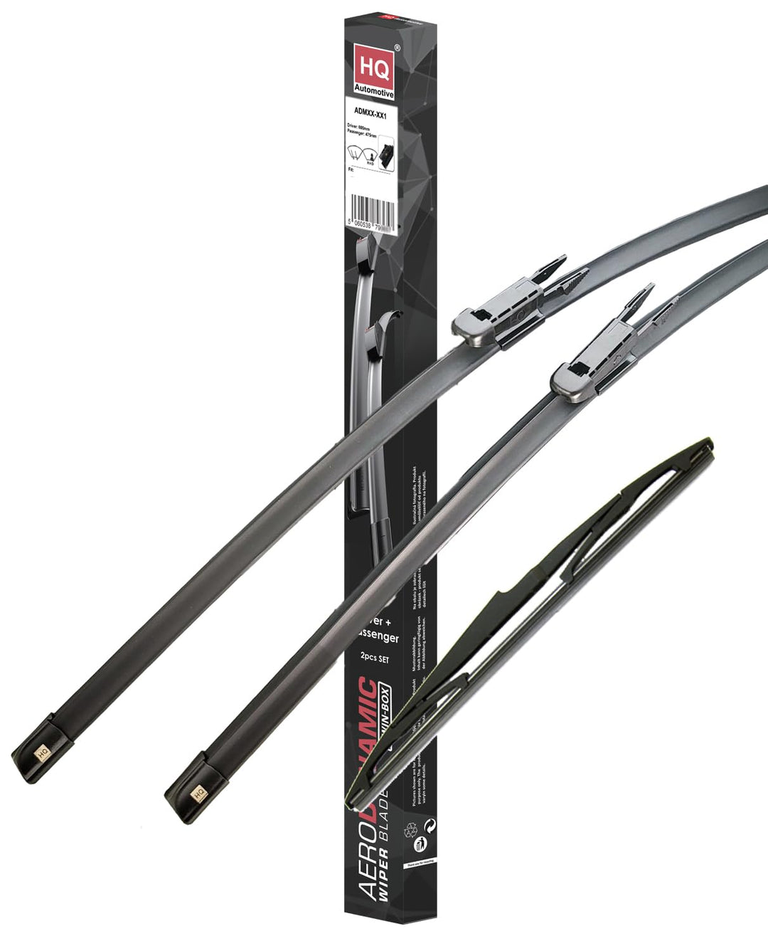 AERO AD61-623|HQ12E Scheibenwischerblätter für Front- und Heckscheibe