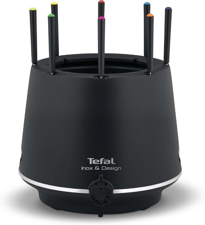 Tefal EF256812 Fondue aus Edelstahl &amp; Design mit isolierender Wand, 8 Gabeln, spülmaschinenfest und