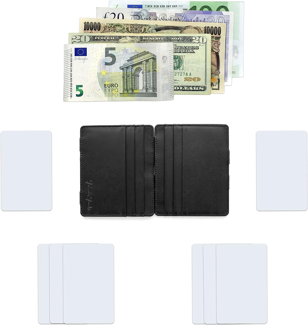 Jaimie Jacobs Flap Boy Slim ohne Münzfach Magic Wallet integrierter RFID Schutz Magischer Geldbeutel