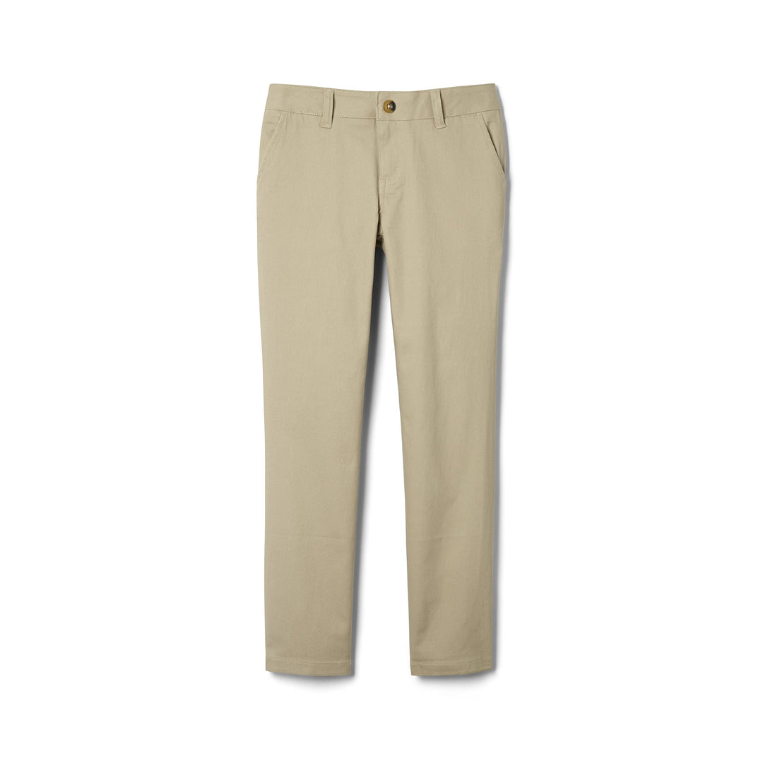 French Toast Mädchen Adjustable Waist Stretch Twill Straight Leg Pant (Standard &amp; Plus) Hose 5 Khaki
