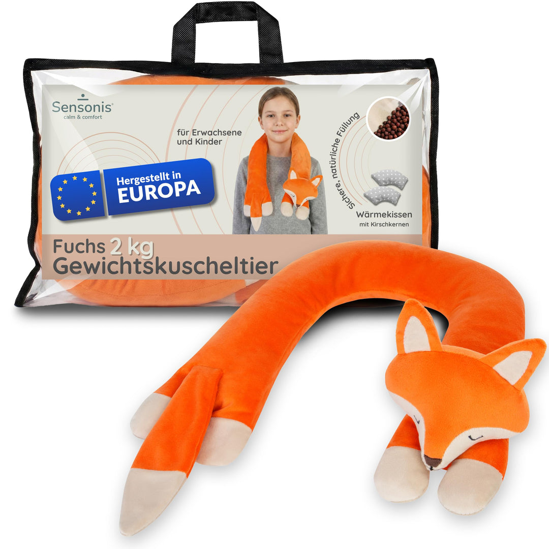 Gewichtskuscheltier für Erwachsene und Kinder, Fuchs Kuscheltier