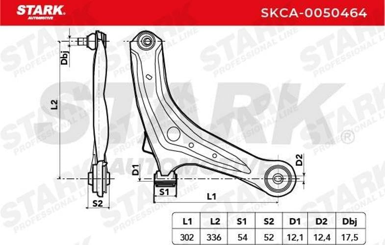 STARK SKCA-0050464 Lenker, Radaufhängung Querlenker, Dreieckslenker, Achslenker
