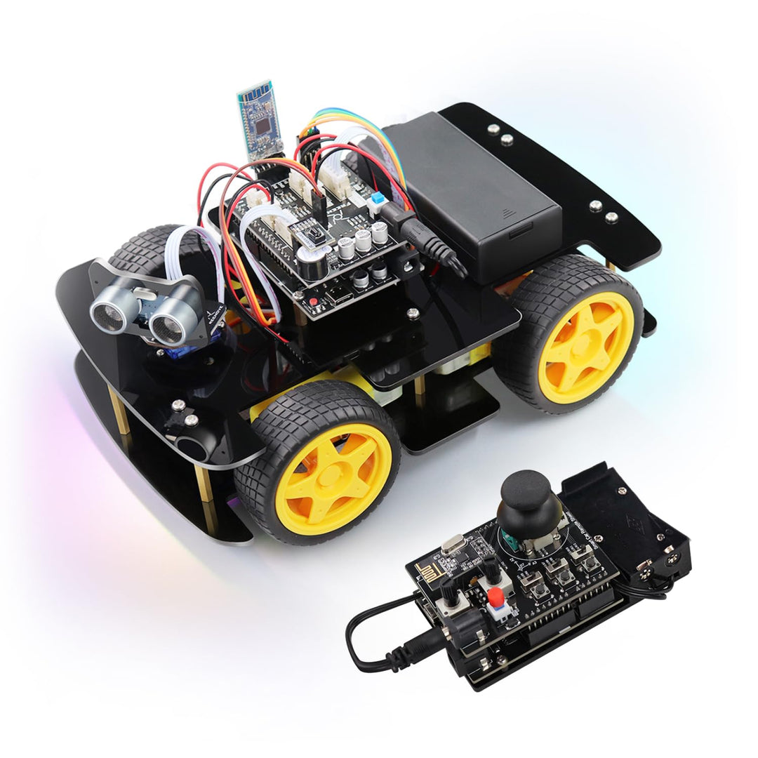 FREENOVE 4WD Car Kit with RF Remote (Compatible with Arduino IDE), Line Tracking, Obstacle Avoidance