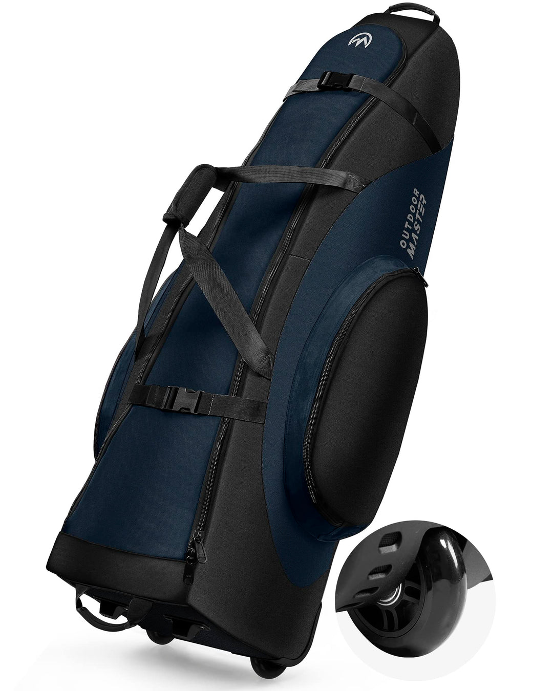 OutdoorMaster Gepolstert Golf Reisetasche mit Verstärkte Räder, 900D Heavy Duty Oxford Abriebfestigk