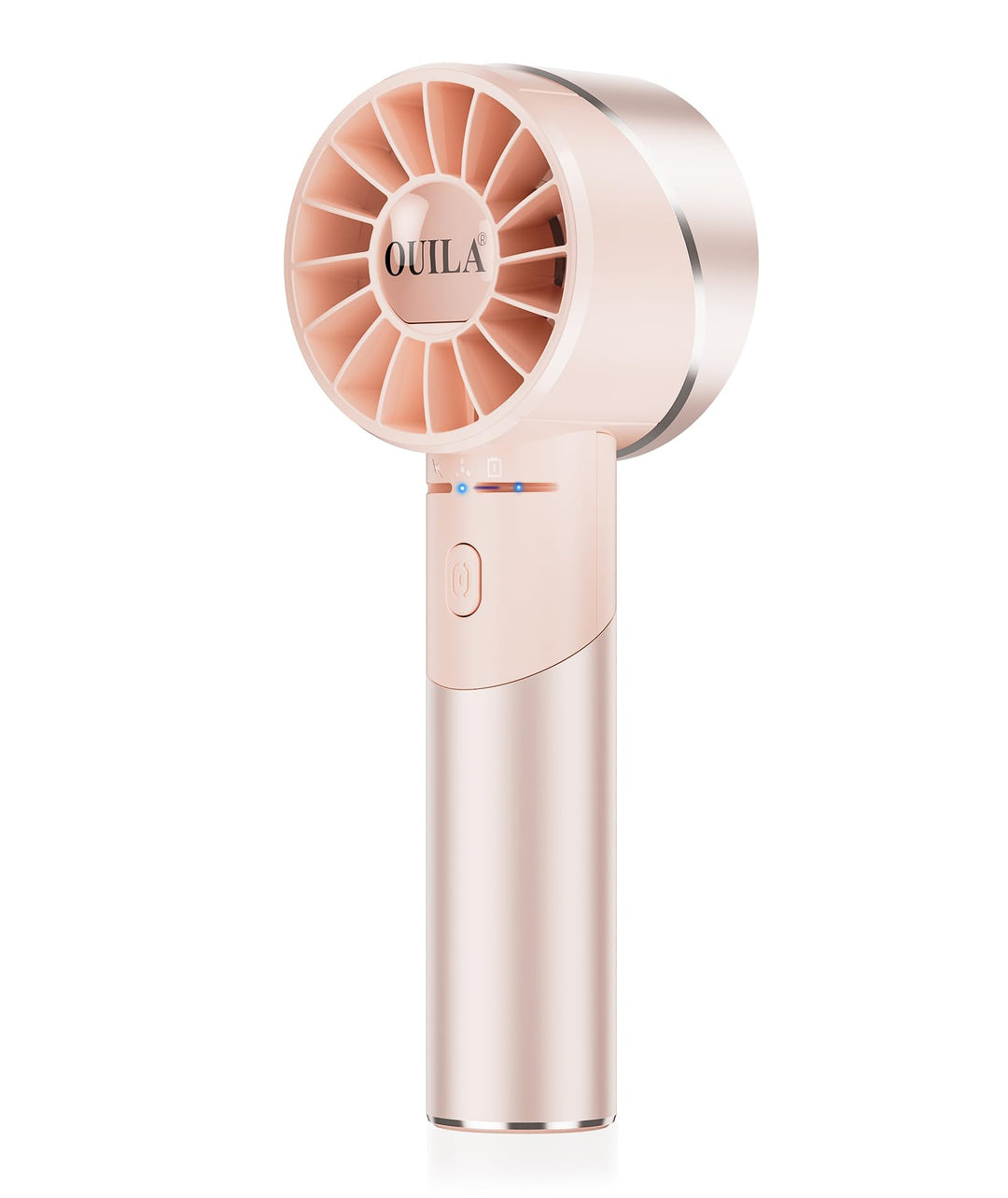 OUILA Handventilator, 2600mAh Mini Ventilator aus Metallwerkstoff USB Aufladbar Tragbarer Akku Venti