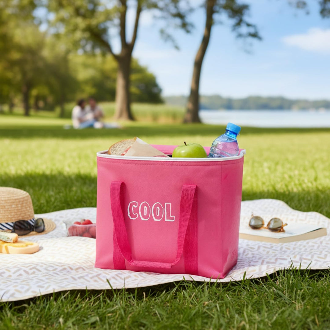 com-four® Kühltasche mit Kühlelement - Faltbare Thermo-Kühlbox - leichte Isoliertasche für Camping &amp;