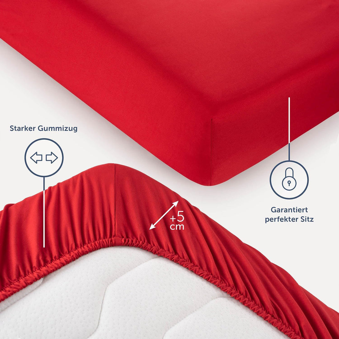 Blumtal® Spannbettlaken 200x200 cm aus Microfaser -zertifiziertes Bettlaken 200x200 cm - Spannbetttu