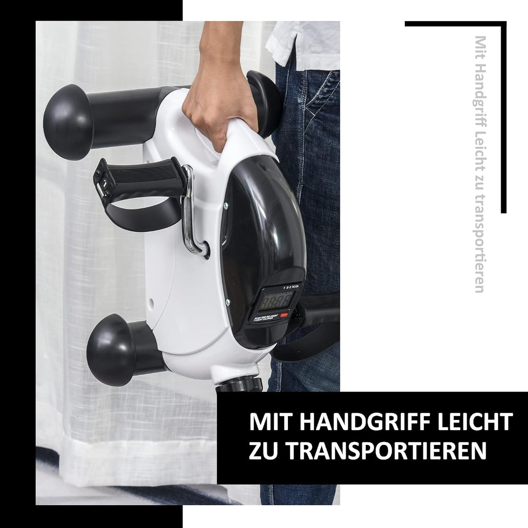 HOMCOM Mini Heimtrainer Fitnessbike Pedaltrainer mit LED Display 5 Modelle Arm und Beintrainer Fitne
