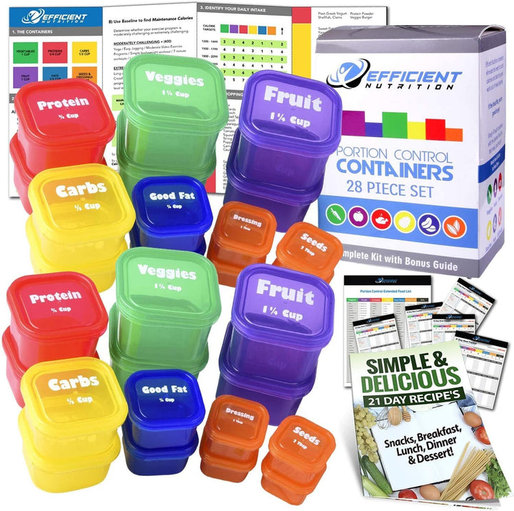 Portionskontrollbehälter Labeled 28pc, 28pc