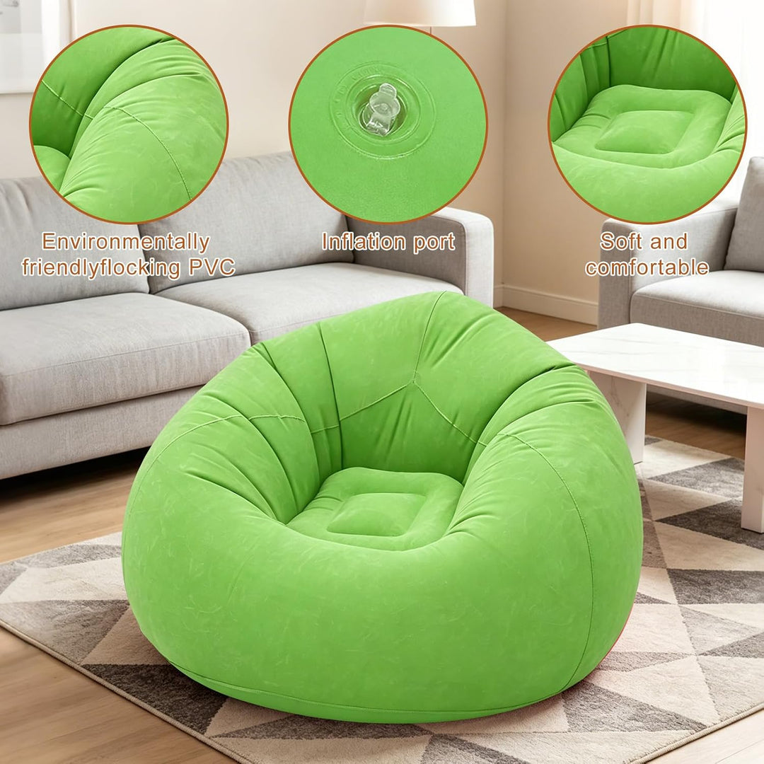 FARYODI Luftsofa, Aufblasbare Couch, Aufblasbarer Sessel, 105x105x60cm Grün, Grün