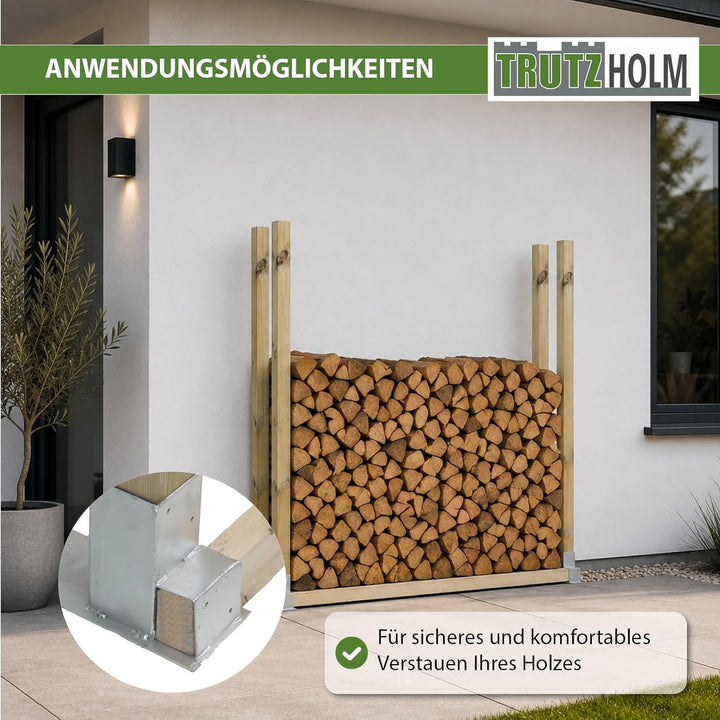 Holzstapelhilfe Feuerverzinkt stabile Holz Stapelhilfe Stapelhilfe Holzstapelhalter Brennholz Kaminh
