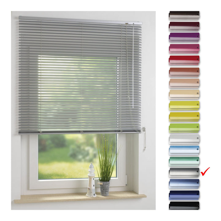 Liedeco | Aluminium-Jalousie | Silber B90cm x H220cm