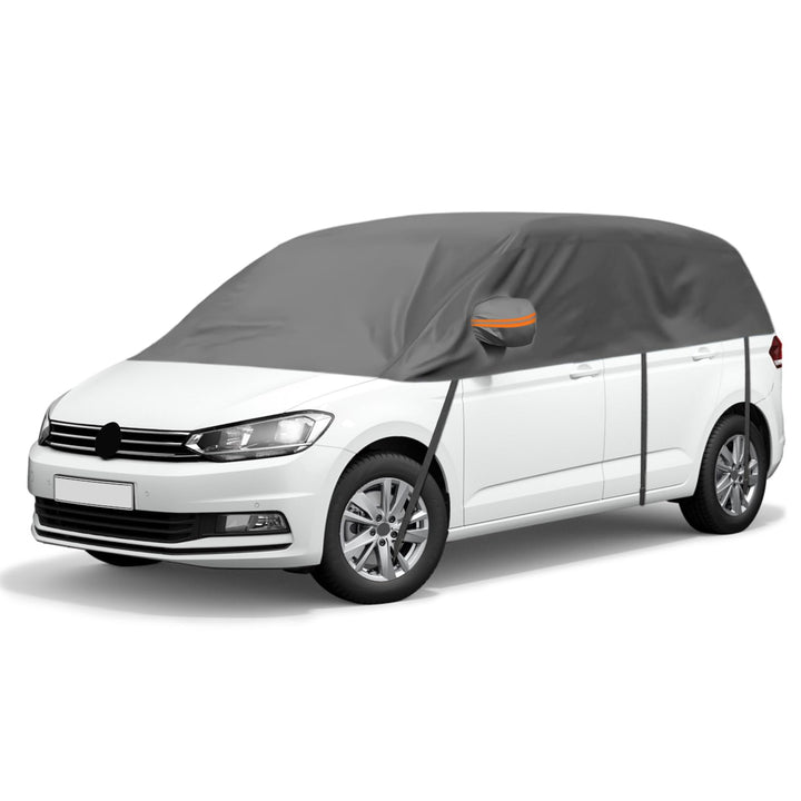 Autoabdeckung Wasserdicht Ersatz für VW Touran 2015-2024, Sonnenfest Hälfte Autoabdeckung, Halbgarag