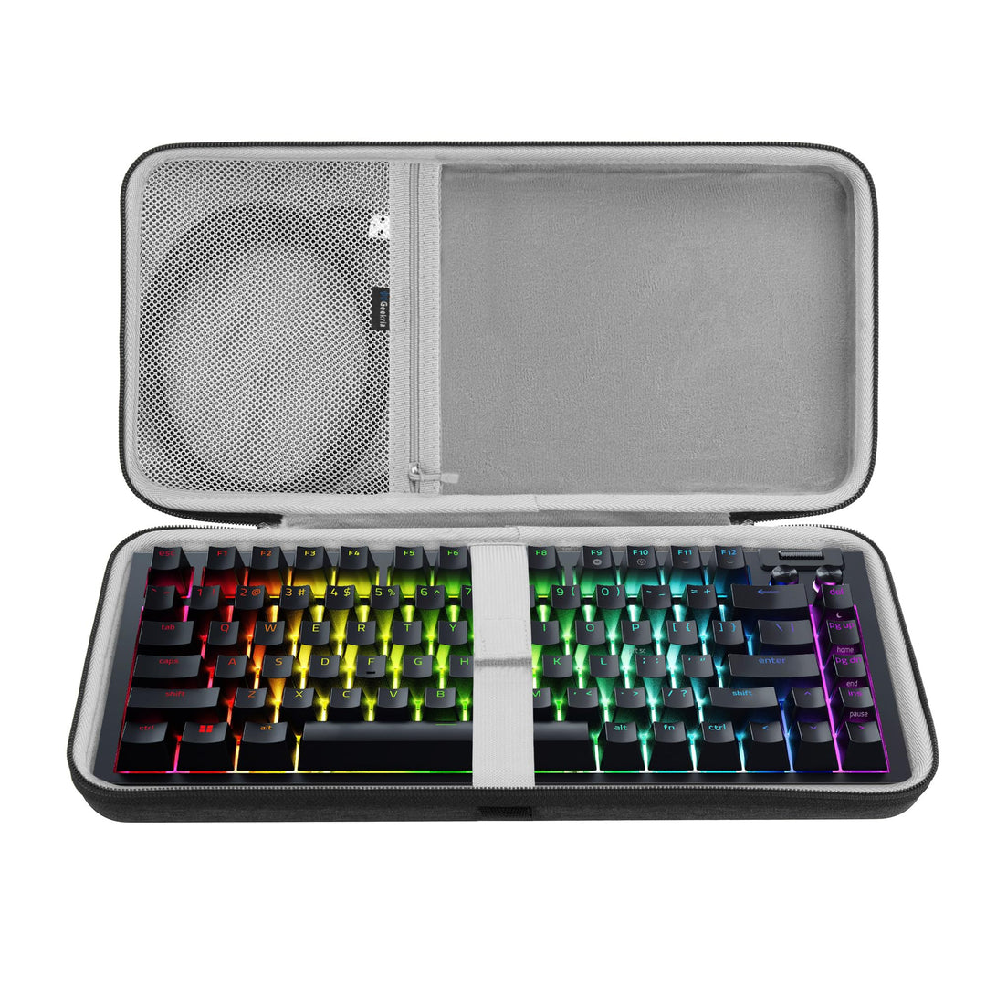 GEEKRIA 75% Tastaturhülle, Hartschalen-Reisetragetasche für mechanische Gaming-Tastatur mit 84 Taste