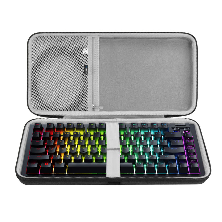 GEEKRIA 75% Tastaturhülle, Hartschalen-Reisetragetasche für mechanische Gaming-Tastatur mit 84 Taste
