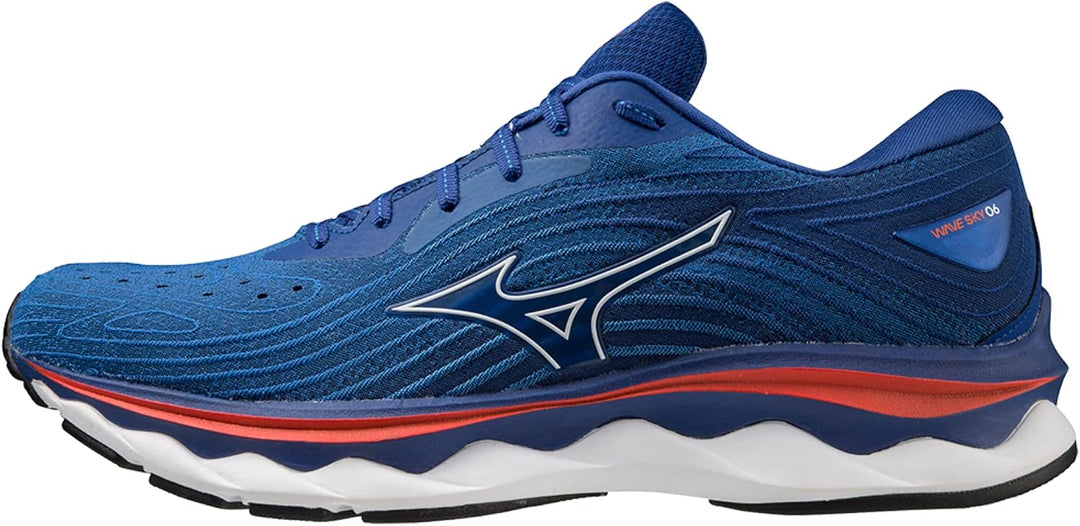Mizuno Herren Wave Sky 6Laufschuh 40.5 EU Mehrfarbig Turkishsea Wht Chtomato, 40.5 EU Mehrfarbig Tur
