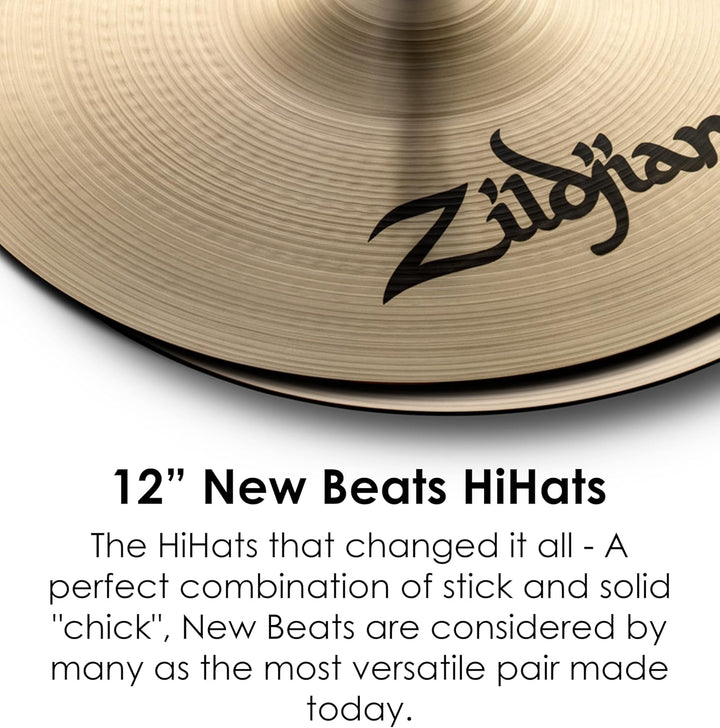 Zildjian A Zildjian Series - 12" New Beat Hi-Hat Cymbals - Pair 12 Zoll Pair, 12 Zoll Pair