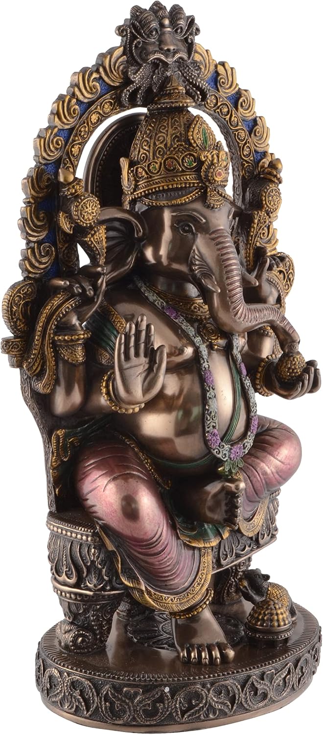 VOGLER Joh. Vogler GmbH Ganesha indischer Gott des Glücks - Tempelbogen sitzend bronziert by Verones