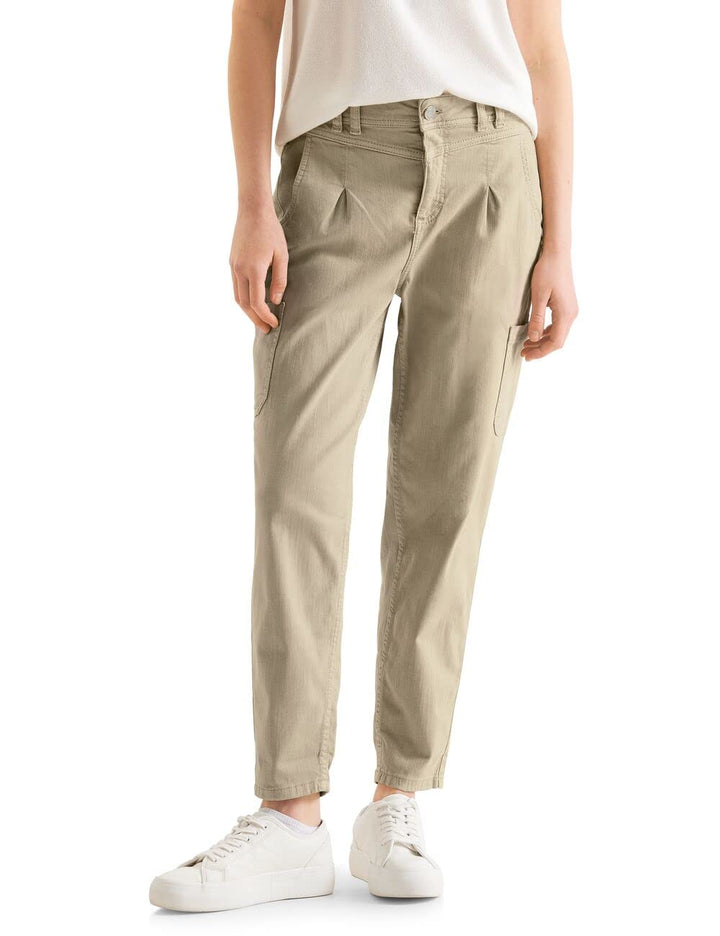 Street One Damen Cargohose 26W / 28L Smooth Sand Washed, 26W / 28L Smooth Sand Washed