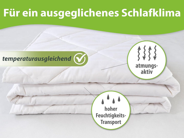 franknatur Sommerdecke 240x220 - Füllung 80% Baumwolle und 20% Tencel Lyocell Bettdecke Sommer wasch