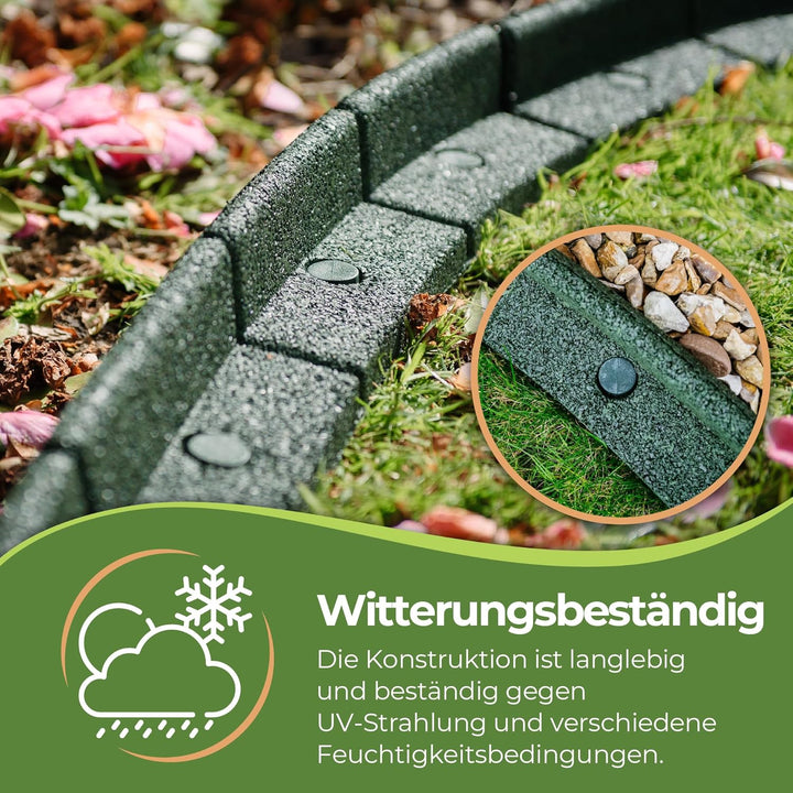 EcoShape FlexiBorder - das Flexible Rasenkantensystem (2, Grün), Grün