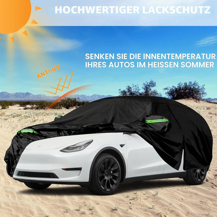Autoabdeckung Wasserdicht für Tesla Model Y 2020–2022, Atmungsaktiv Vollgarage Abdeckplane für Regen