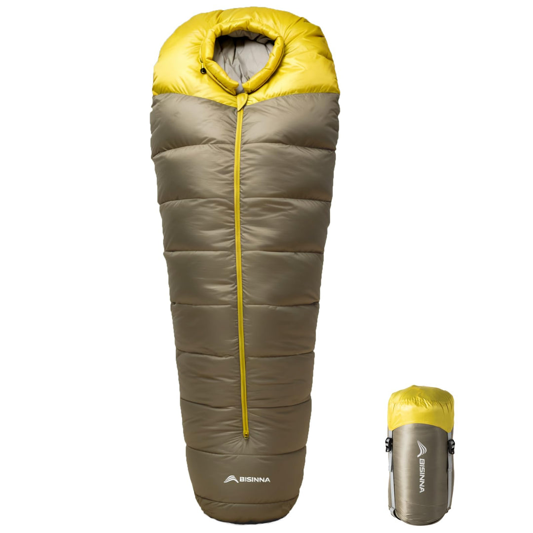 BISINNA Ultraleichter Daunenschlafsack in Mumienform 1000g, 1000g