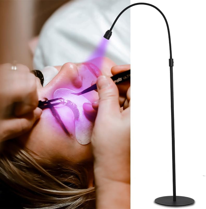UV Wimpern Lampe, 10W LED-UV-Licht für Lichthärtenden Anwendungen, Schwanenhals Wimpernlicht, Goosen