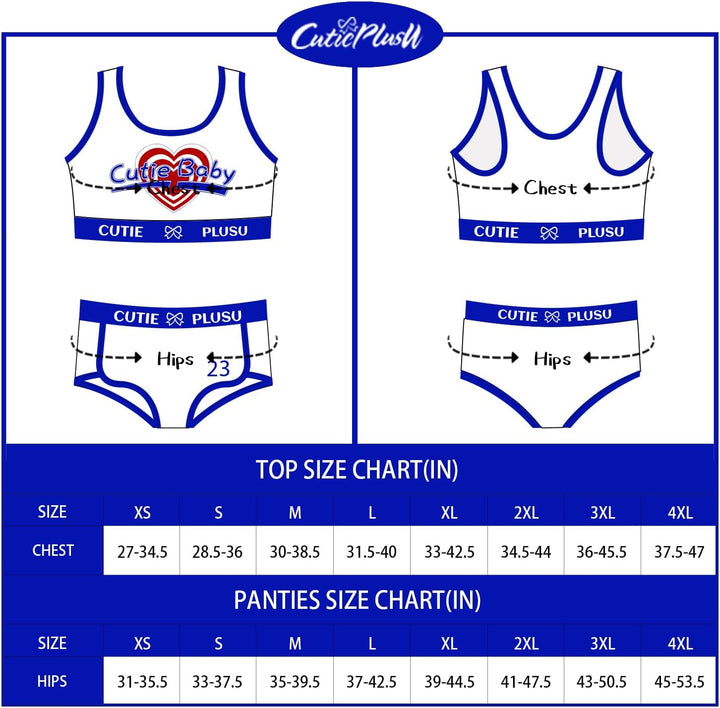CutiePlusU Frauen Baumwolle Sport Bralette Set- Basketball 1… 3XL Weiss, 3XL Weiss