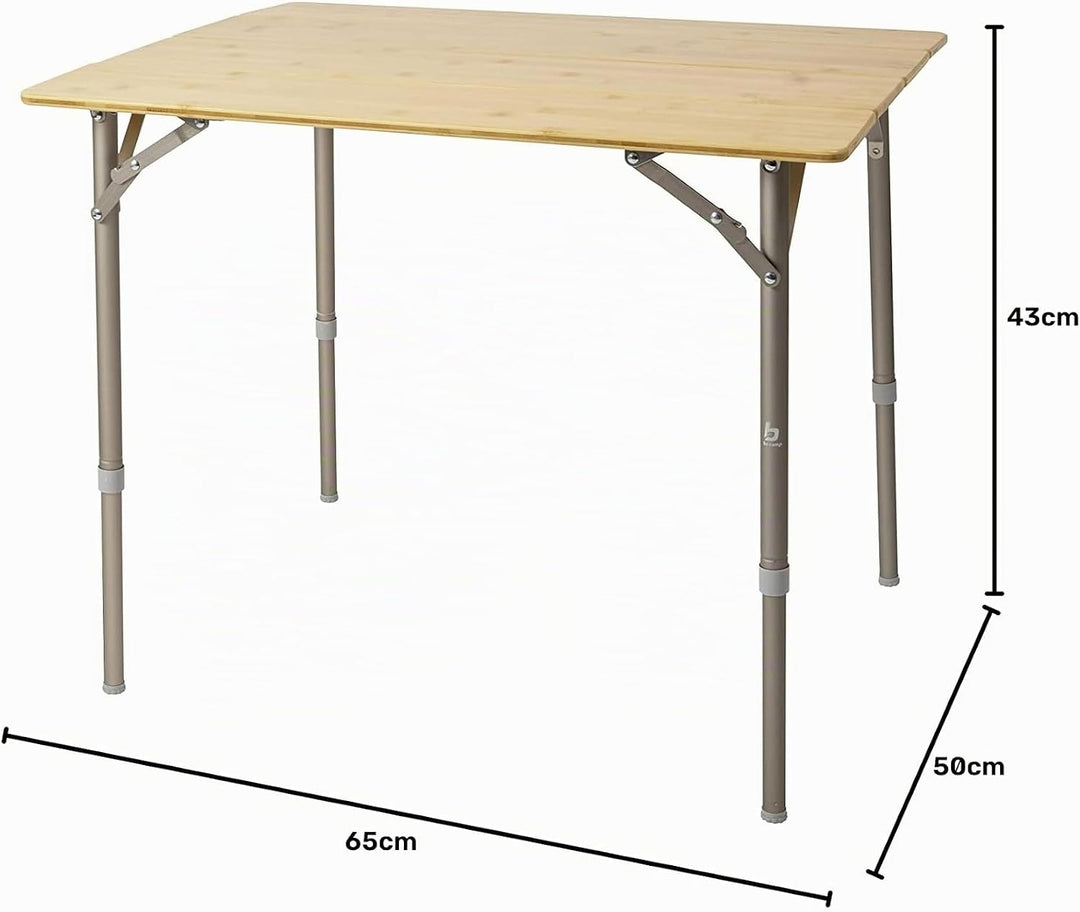 Bo-Camp Urban Outdoor Campingtisch Klapptisch Garten Tisch Falttisch Höhenverstellbar Klappbar Alu B